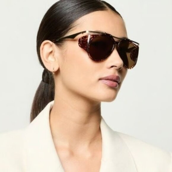 NEW SAINT LAURENT WOMEN GOLD SLM137 AMELIA 002 SUNGLASSES SL M137 AMELIA - Picture 1 of 4